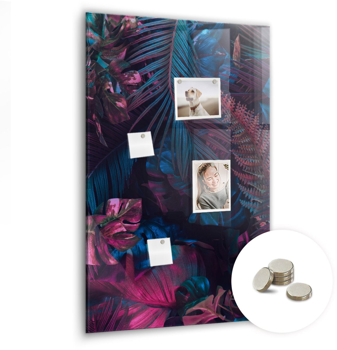 Coloray Glazen Magneetbord - Magnetisch Bord Melkwegstelsel - 60x90 cm - Veelkleurig Magneetbord - Magnetic Board - Wanddecoratie