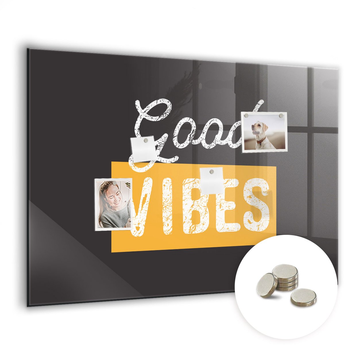 Coloray Glazen Magneetbord - Magnetisch Bord Zonsopgang in het veld - 100x70 cm - Oranje Magneetbord - Magnetic Board - Magneetbord Design