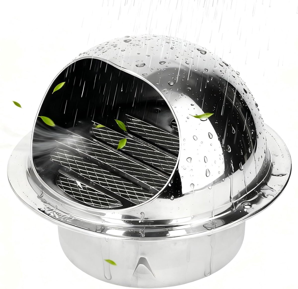 Ventilatie grille 100mm - roestvrij staal - met fijn gaas - voor efficiënte luchtventilatie - ShopVlot