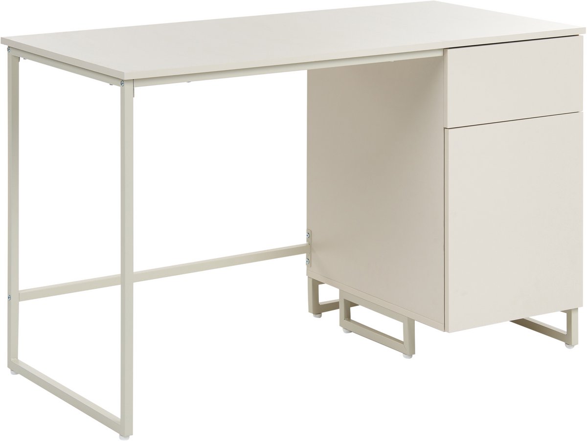 LEXTON - Bureau - Lichtbeige - MDF/Staal