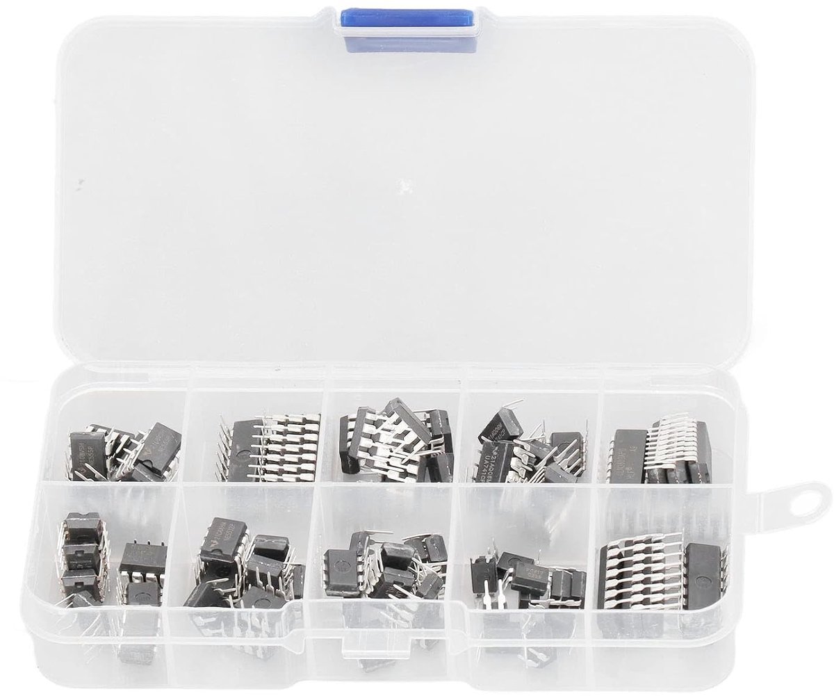 SnelShoppen - Elektronica Hobbyist Set 85-Delige IC Componenten Assortiment - Ideaal voor Circuitwerk, Reparaties en Assemblage Projecten