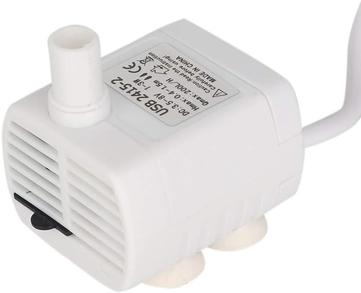 SnelShoppen - USB Mini Wasserpumpe 4-Pomp Submersible Waterpomp voor Aquarium, Dierenwaterdispenser, Duurzaam en Milieuvriendelijk, Compact en Krachti