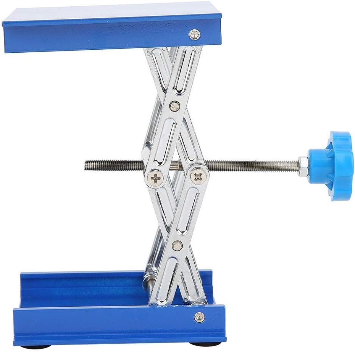 SnelShoppen - 100x100mm Laboratorium Hefplatform Standaard RVS Lab Jack Tafel Lift Mini Schaarlift Voor Laboratorium Gebruik
