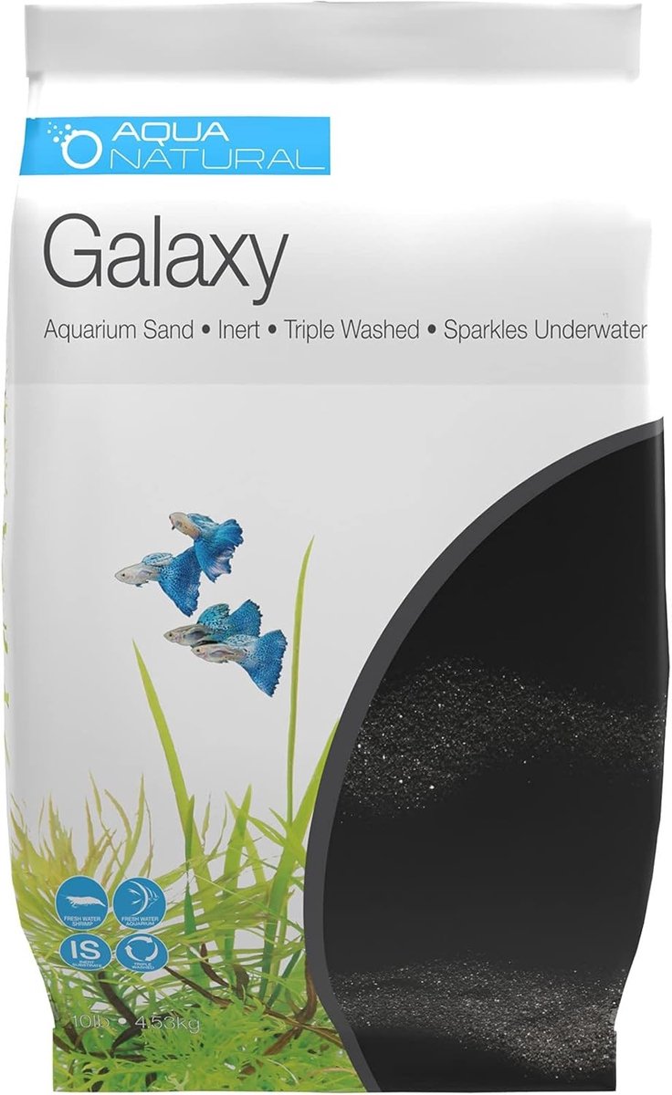 Zand voor Aquascaping - Zwart - Fijn en Sprankelend - Duurzaam Gewonnen - Voor Aquaria, Vivaria en Terraria
