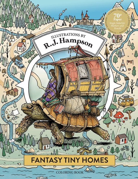 Fantasy Tiny Homes Coloring Book - cover