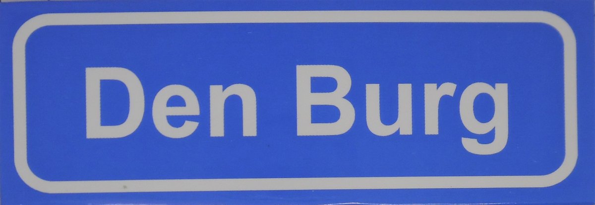 Souv© - magneet plaatsnaambord Den Burg