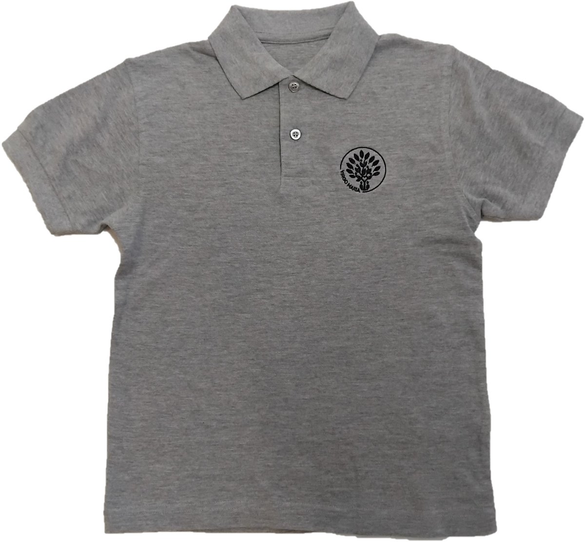 Virgo Maria polo unisex - grijs - maat 122/128