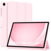 Sounix Tablet Hoes Geschikt voor Samsung Galaxy Tab A9 Plus / A11 Plus - Hoesje - Transparant - Roze