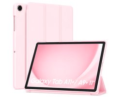 Sounix Tablet Hoes Geschikt voor Samsung Galaxy Tab A9 Plus / A11 Plus - Hoesje - Transparant - Roze