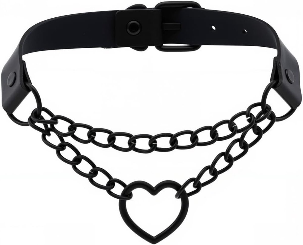Verstelbare Gothic Rivet Kraag van PU Leer met Metaal Nieten en Drukknopen, Punk Rock Halsketting voor Vrouwen, Kostuumaccessoire en Modejuweel