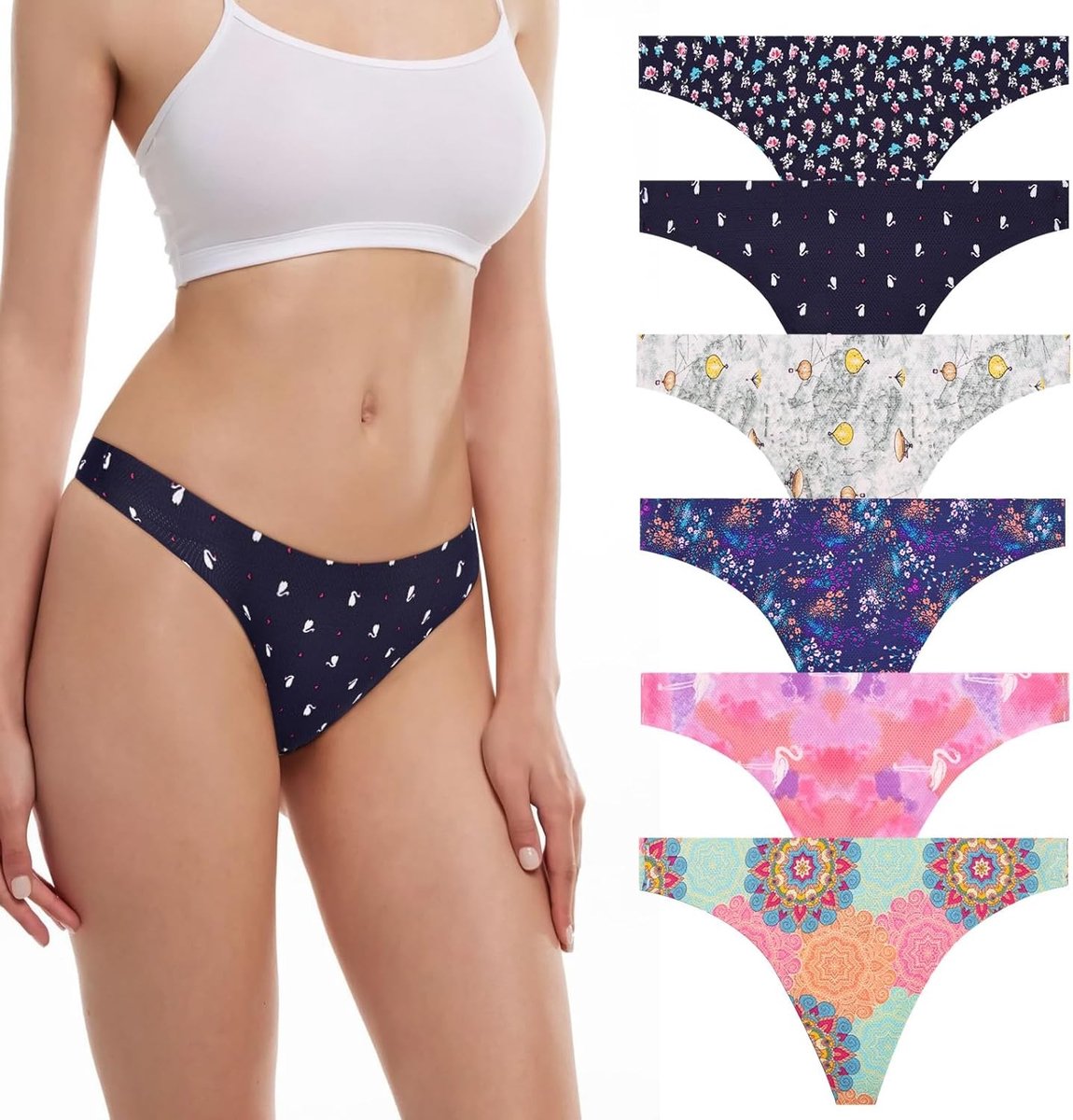 Dames Naadloze Thong Ondergoed van Microvezel, Onzichtbaar en Ademend, Perfect voor Onder Kleding