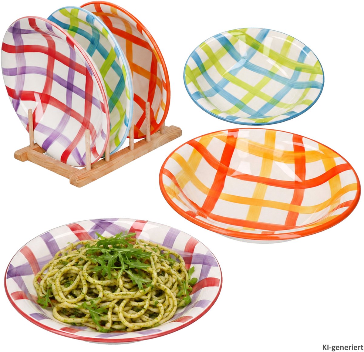 6-delige set PICKNICK soepborden voor 6 personen van aardewerk – 24325573