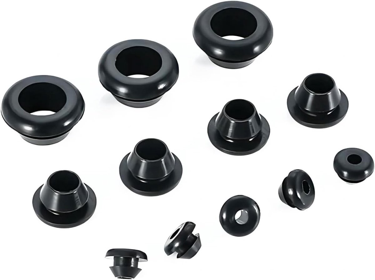 20 Stuks Rubber Grommets voor Kabelbescherming, ID 6mm, Montage Diameter 8mm, Ideaal voor Elektrische Toepassingen en Klussen