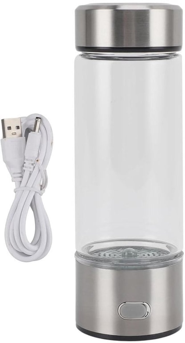 - Waterstof Water Fles - Glas Draagbare Ionisator - Gezondheid Cup - Generator - Oplaadbare Rijke Fles - Thuisreizen - Geschikt voor - Waterstof Water Generator - Blauw