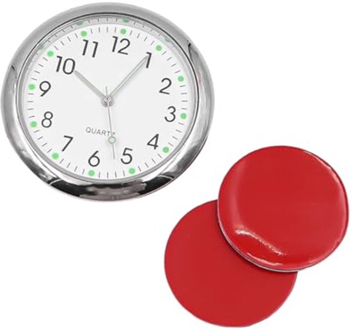 Dashboard Klok Mini Auto Klok 4cm Creatieve Nachtlampje Auto Klok voor Auto Interieur Decoratie Kleine Wandklok Home Decor