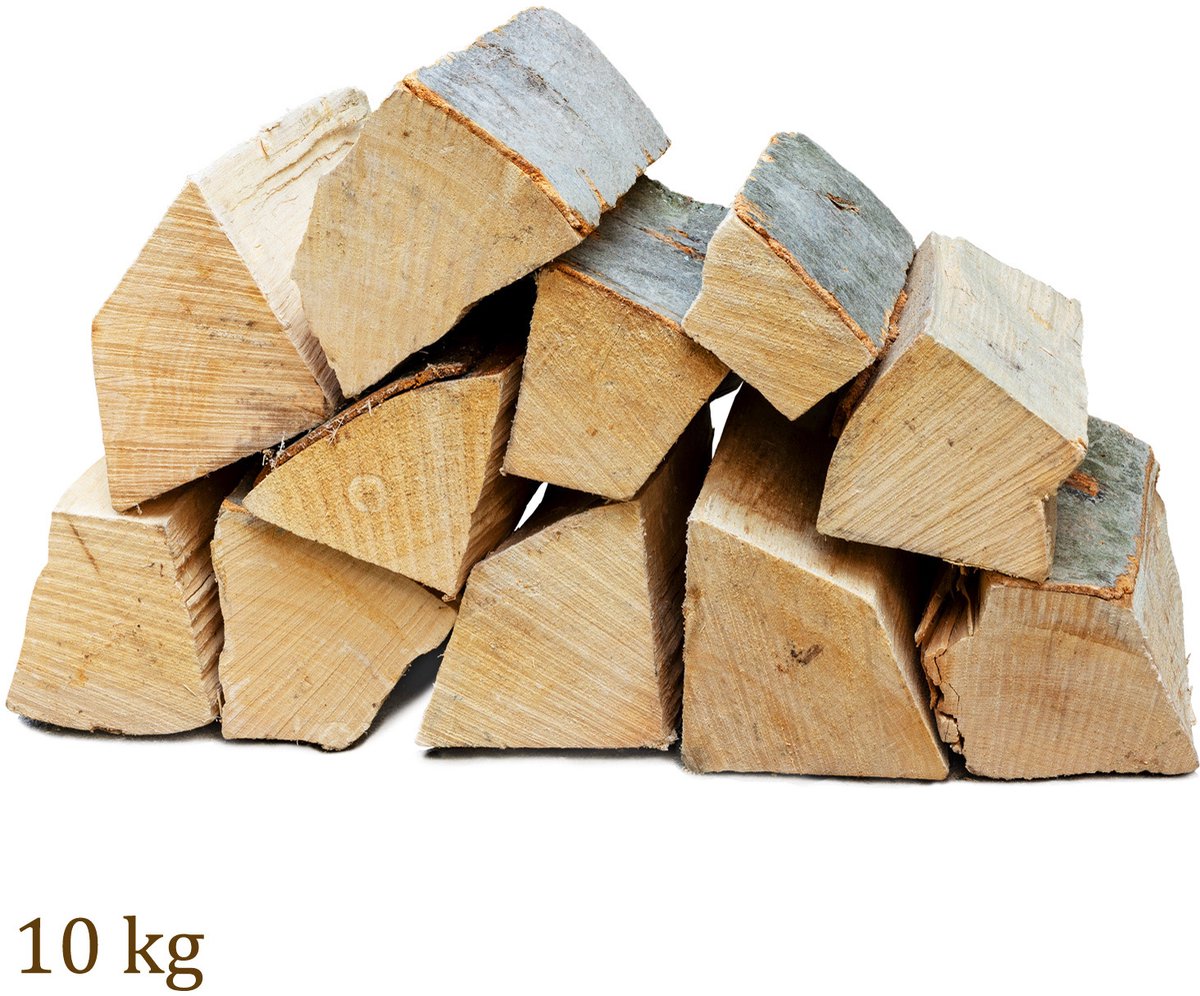 Brandhout, 10 kg voor kachels, open haarden, vuurkorven en barbecues, beukenhout, 25 cm, Flameup