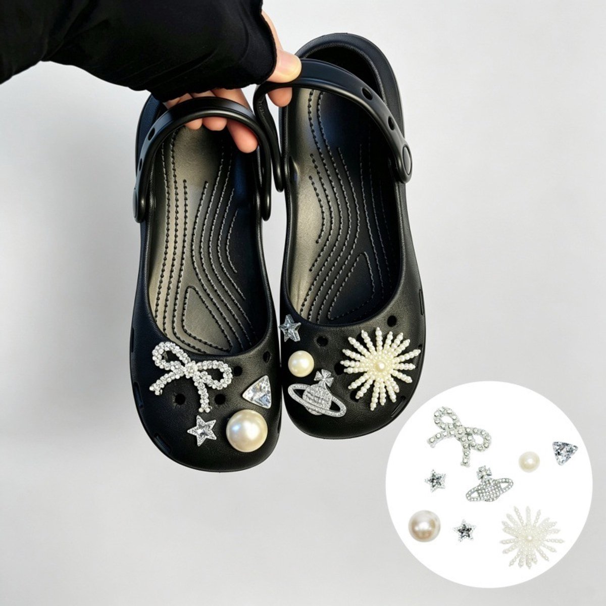 Schoenaccessoires-geschikt voor crocs charms- geschikt voor crocs pins- geschikt voor crocs Accessoires- geschikt voor Crocs Jibbitz-CJ-389 Strohalveld Saturn Perlen