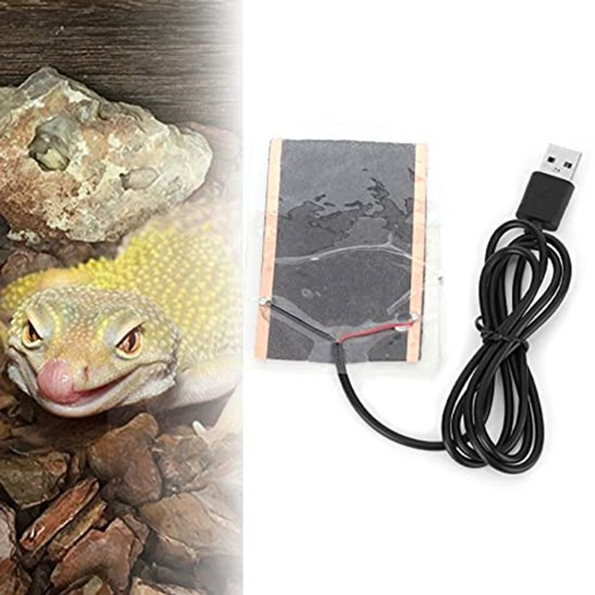Verwarmingsfilm van koolstofvezel, USB verwarmingsfilm voor reptielen verwarmingsmatras reptielen verwarmingsapparatuur voor schildpadden, huis hagedissen dierenwinkel
