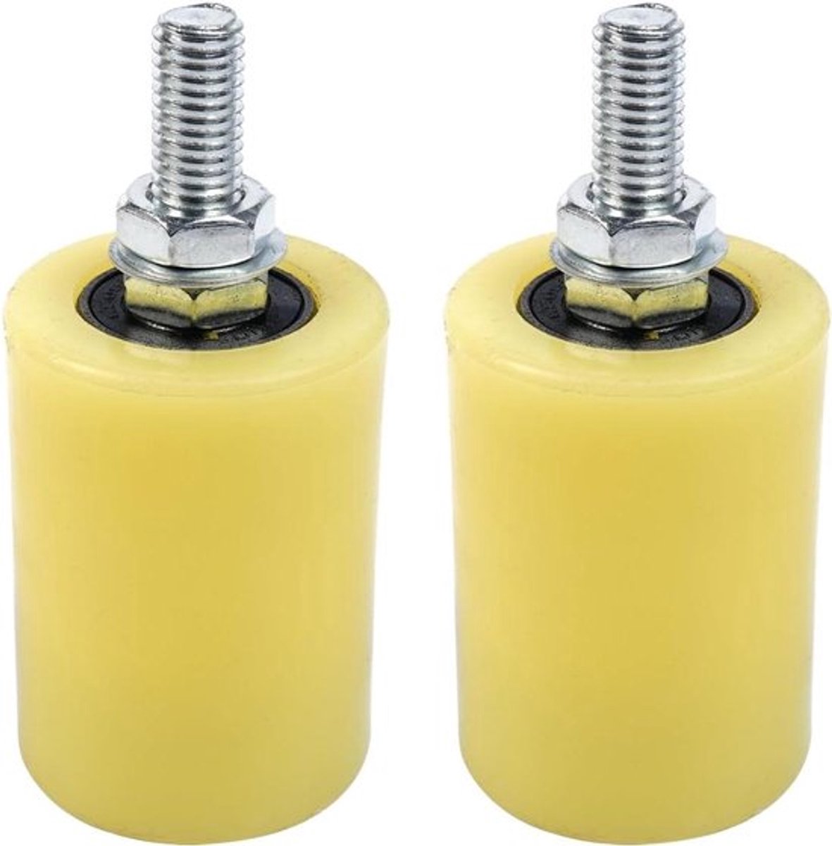Schuifpoortgeleiderollen - Poortrollen - 2 stuks - Zwart - 50x70mm - Schuifrolpoorten - Gelederollen - Geschikt voor alle modellen.