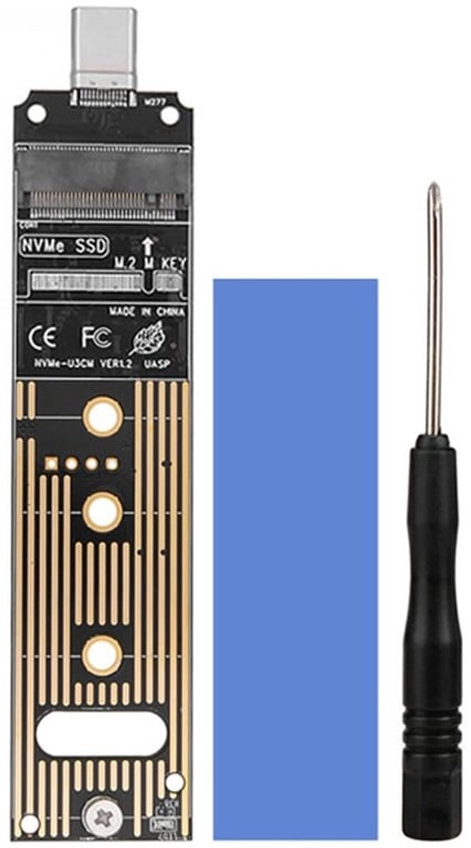 M.2 NVME naar Type C Converter Adapter SSD-behuizing voor 2230/2242/2260/2280 IO