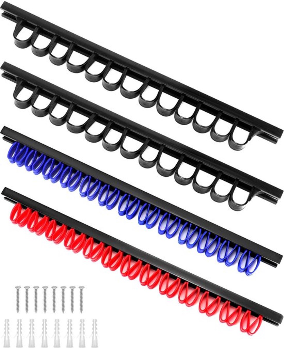 set van 4 schroevendraaierhouders, gereedschapshouders, schroevendraaierhouder wand voor het opbergen van schroevendraaiers, tangen