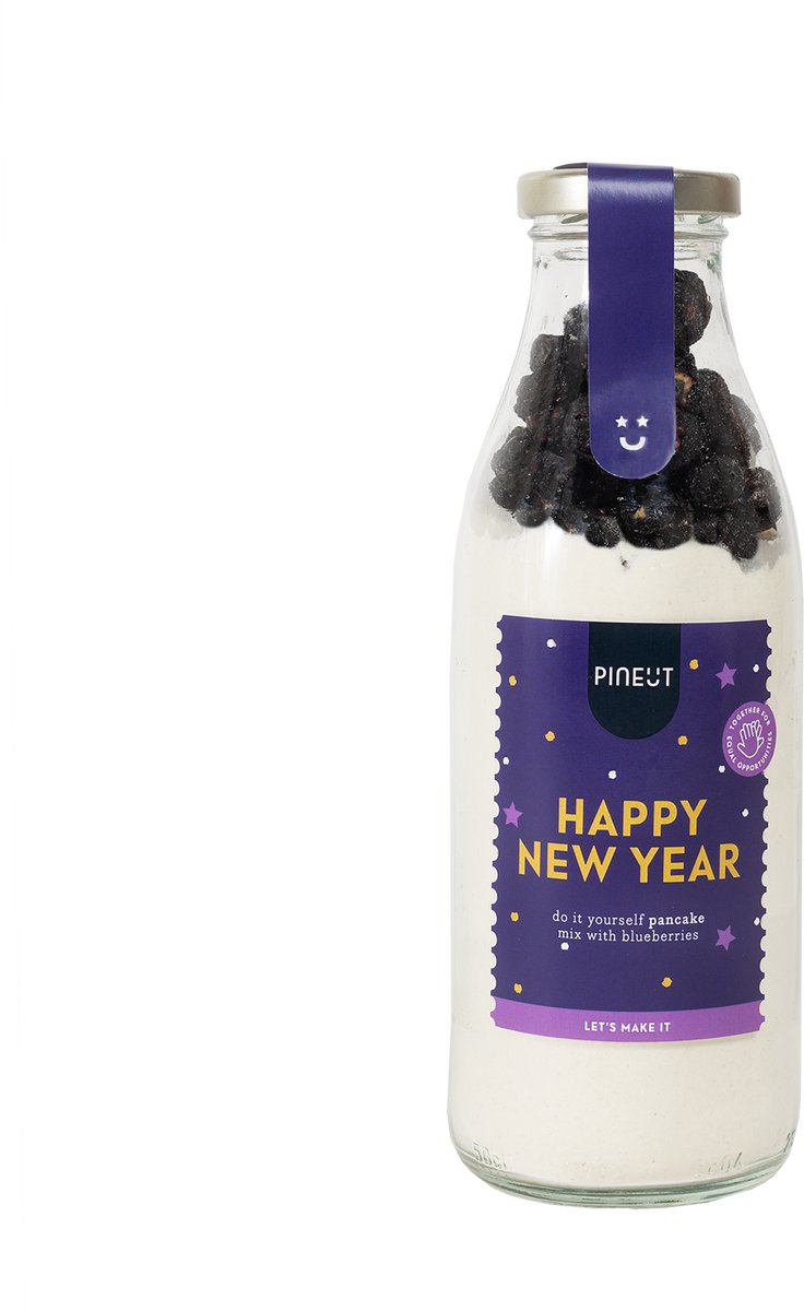 Pineut Happy New Year Pannenkoekenmix - Cadeauset om Zelf American Pancakes te Maken