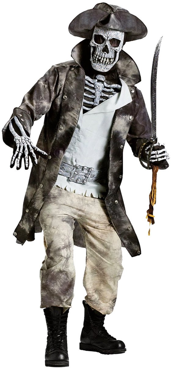 FUNWORLD - Spook piratenkostuum voor mannen - M / L