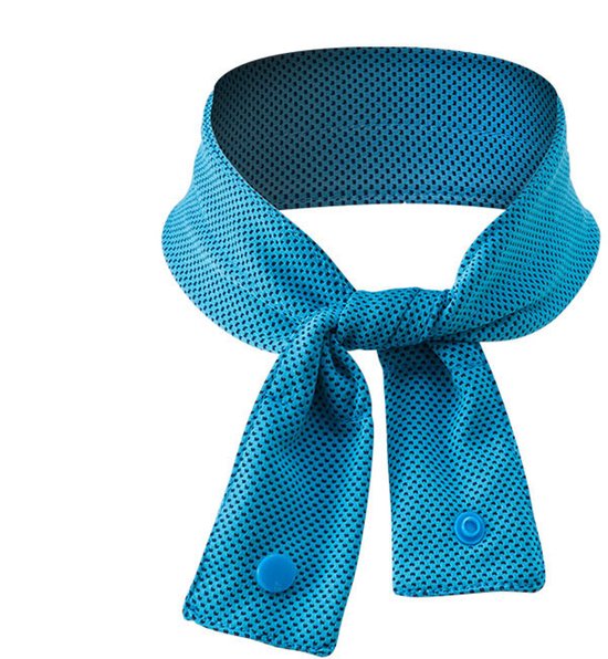 Koelende neksjaal - Koelende handdoek - Koelende hoofdband - Handdoek - Polyester materiaal - 66x5x1 cm - Verkoeling voor de zomer - Geschikt voor wandelen, hardlopen, dagelijkse wandelingen en tuinieren - Blauw