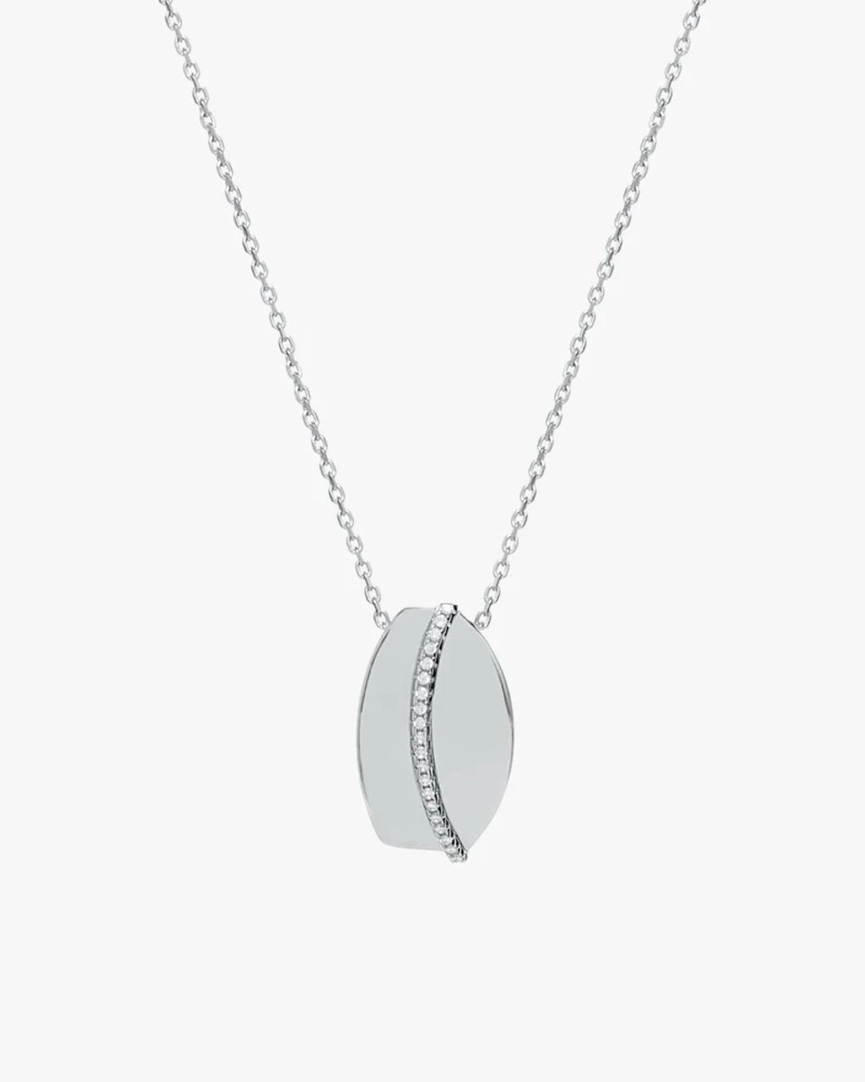 Lineargent zilveren collier met hanger 18537PE