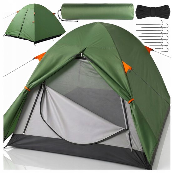 MOZY® - 2-Persoons Kampeertent - 150 x 205 x 120 cm - Muskietennet - met Draagtas - Waterbestendig - Kamperen - Camping - Tent van MOZY — afbeelding 2