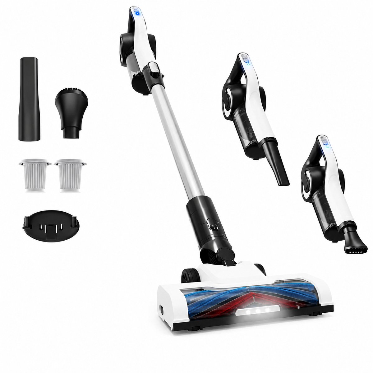 Sello! steelstofzuiger – draadloze steelstofzuiger – lichtgewicht – wasbaar HEPA filtersysteem – led lamp – 30.000 Pa zuigkracht