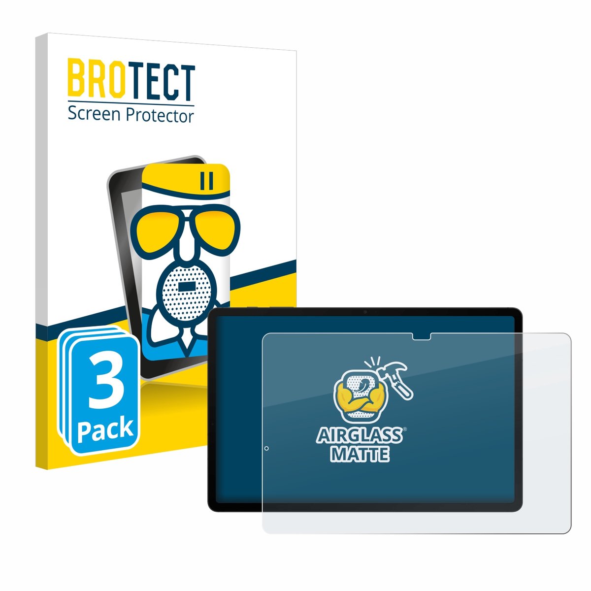 BROTECT - Screenprotector voor Samsung Galaxy Tab S8 Plus 5G - Folie Beschermfolie Beschermglas matte 3 Stuks