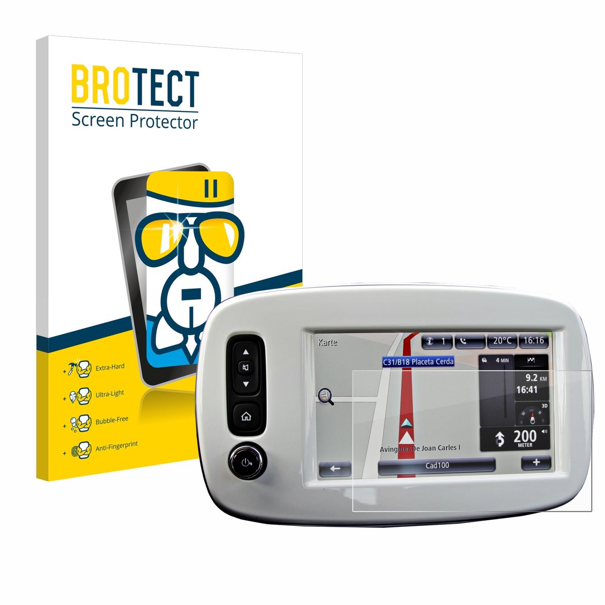 Screenprotector voor TomTom Smart 453 2018 Beschermglas transparant