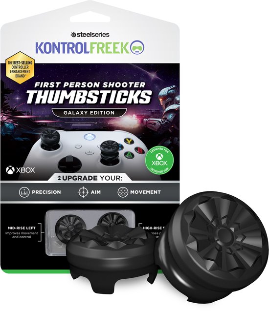 Galaxy Edition thumbsticks voor Xbox controllers, met een donker, futuristisch design.