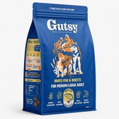 Gutsy White Fish Medium/Large Adult - Hypoallergeen Hondenvoer Middelgrote & Grote Rassen - Graanvrij Hondenbrokken - Droogvoer Witvis & Insecten - Hondenvoeding Zonder Kip - 2 kg