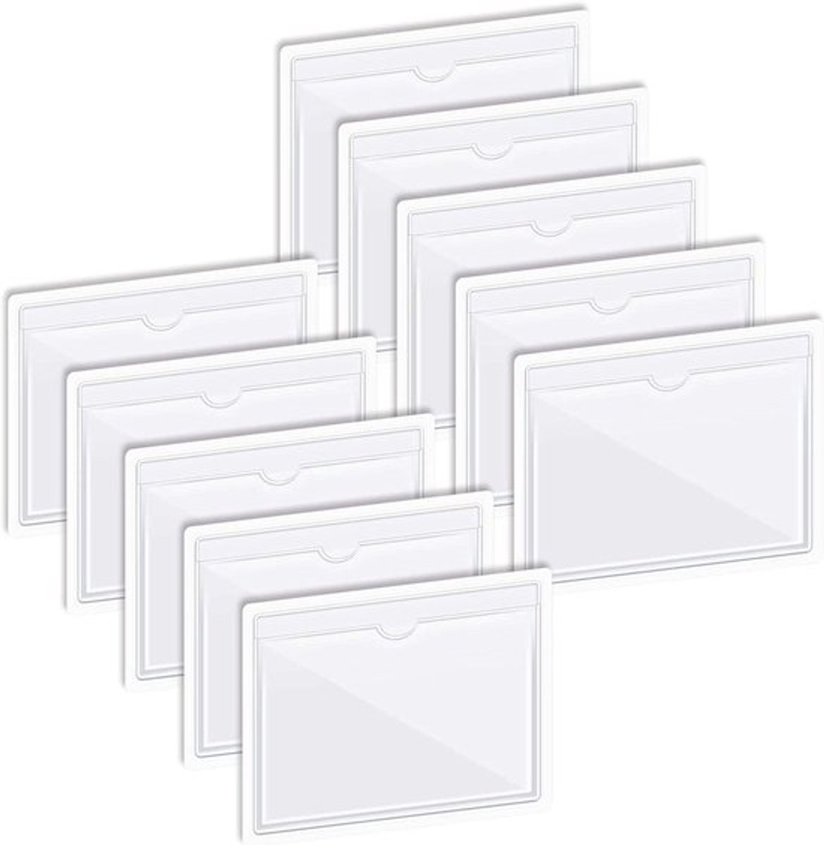 Voorruitsticker & parkeervergunninghouder voor auto. 10 stuks. zelfklevende parkeerkaartjeshouder. waterdicht. transparante hoes voor tickets. gehandicapte kaarten. notities