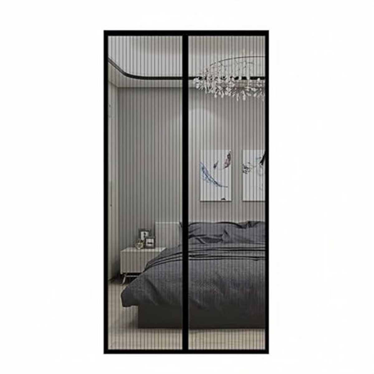 Vliegenscherm Magnetisch Insectenscherm Jaloezie Gordijn Vliegenscherm Deur 90 x 210 cm Magnetische Insectenbescherming Muggennet Deur Magnetisch Gordijn voor Balkon Deur Woonkamer Schuifpatiodeur