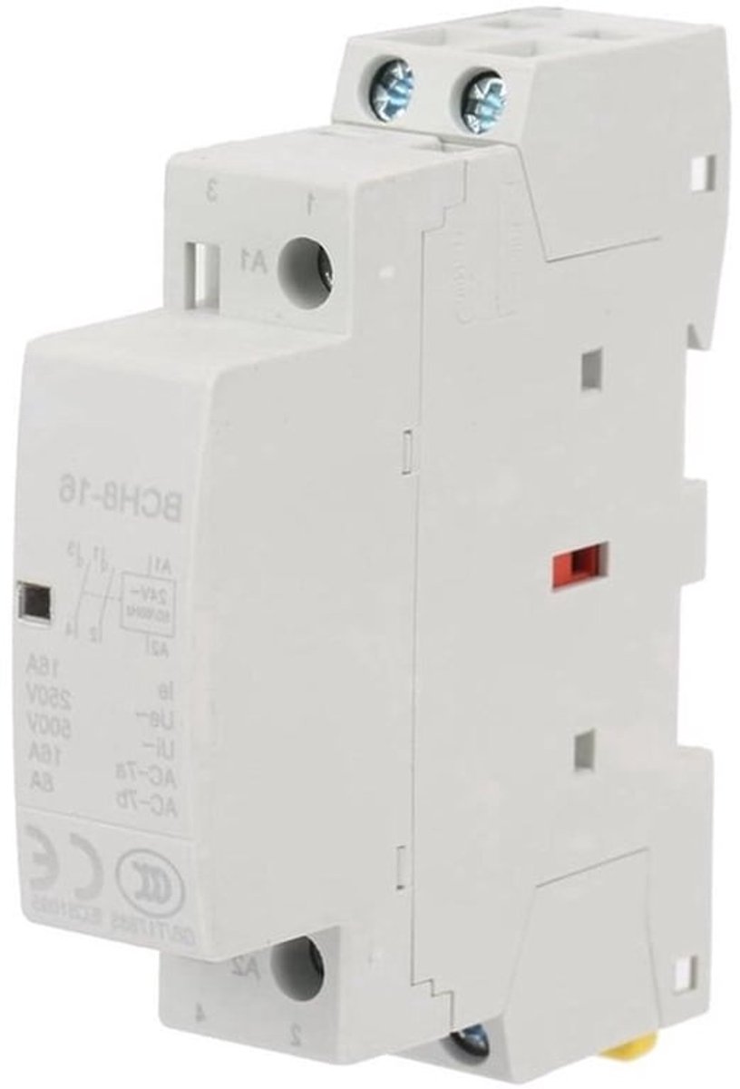 2P 2NO 16A 24V 50/60Hz huishoudelijke AC-bescherming DIN-railhouder