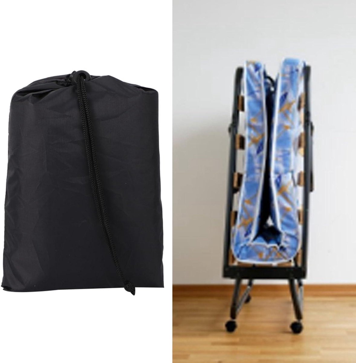 Opklapbed Beschermhoes - Tuinstoelhoes - Meubels Beschermen - Waterdicht Scheurbestendig - 102 x 33 x 104 cm - Zwart