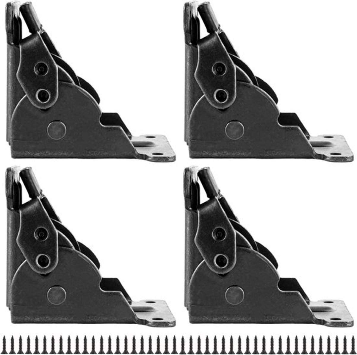 Set van 4 Tafelpoten, Vouwscharnier, 0-90 Graden, Vouwscharnieren, Steunhouder met Slot, Tafelpoten, Opvouwbaar voor Tafel, Bed, Kast Scharnier (Zwart)