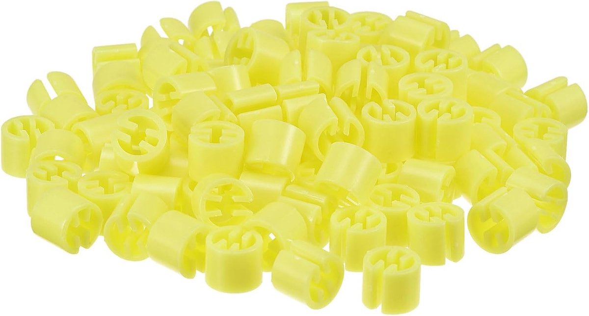 Kledinghanger Markers Lege Tags Geschikt voor 3.5mm Stang voor Kledingstuk Kleurcodering Geel, 150 Stuks voor Organisatie en Identificatie