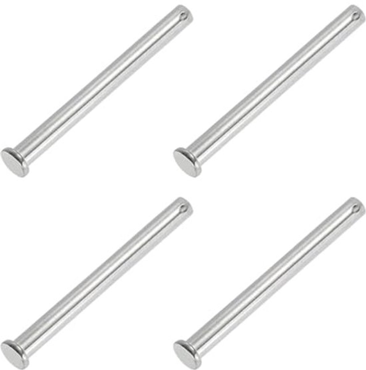Clevis Pens 10x120mm - 4 Stuks - RVS Platte Kop - Roestvrijstaal