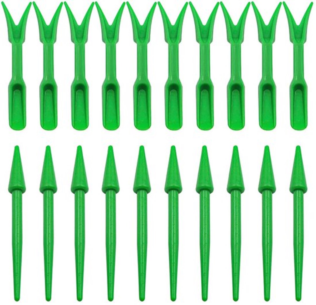 Set van mini plastic bodemperforators voor succulenten, ideaal voor zaaien en verplanten met handig tuingereedschap voor nauwkeurig plantenwerk