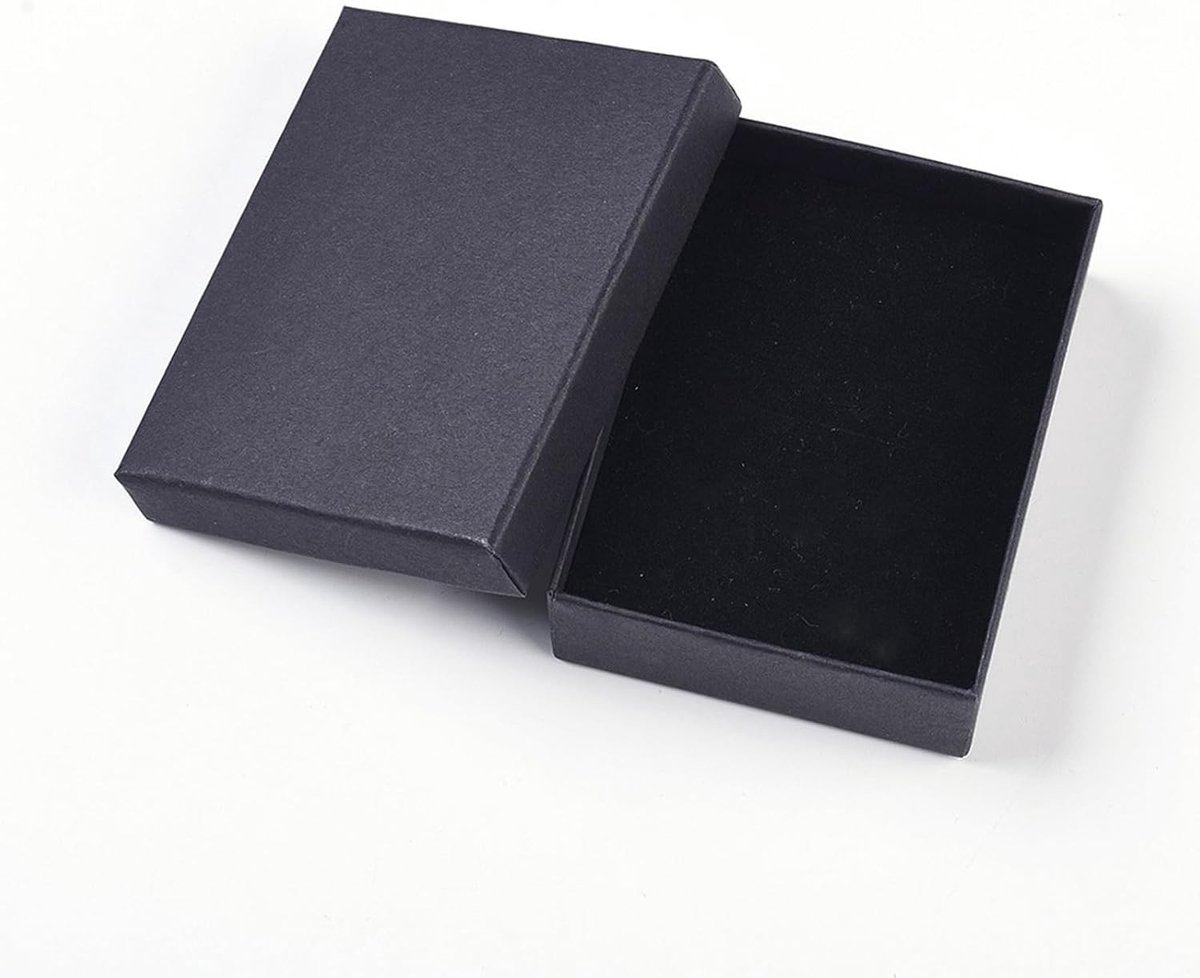 24 Stuks Kartonnen Sieraden Ringdozen - Rechthoekige Cadeaudozen voor Ringen, Oorbellen en Armbanden - 9x6.9x2.7cm Verpakking