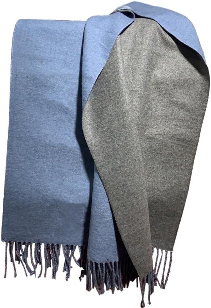 Reversible Winter Sjaal voor Dames van Cashmere, Dikke Twee-Tonige Sjaal met Franje, 200 x 70 cm in Camel Beige, Perfect voor Koude Dagen