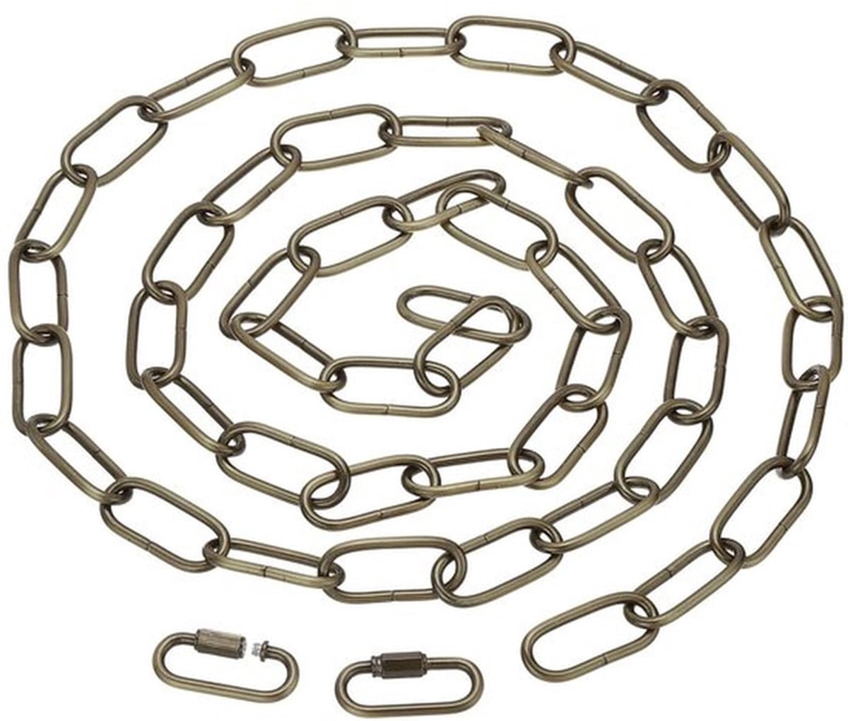 6Ft Metalen Hangketting - Bronzen Ketting met Snelsluiting voor Plafondlampen en Decoraties