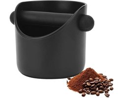 Koffiedikbak - opvangbak voor koffiedik - uitklopbak koffie - knock box - afvalbak voor koffie - koffieaccessoires - ABS - zwart