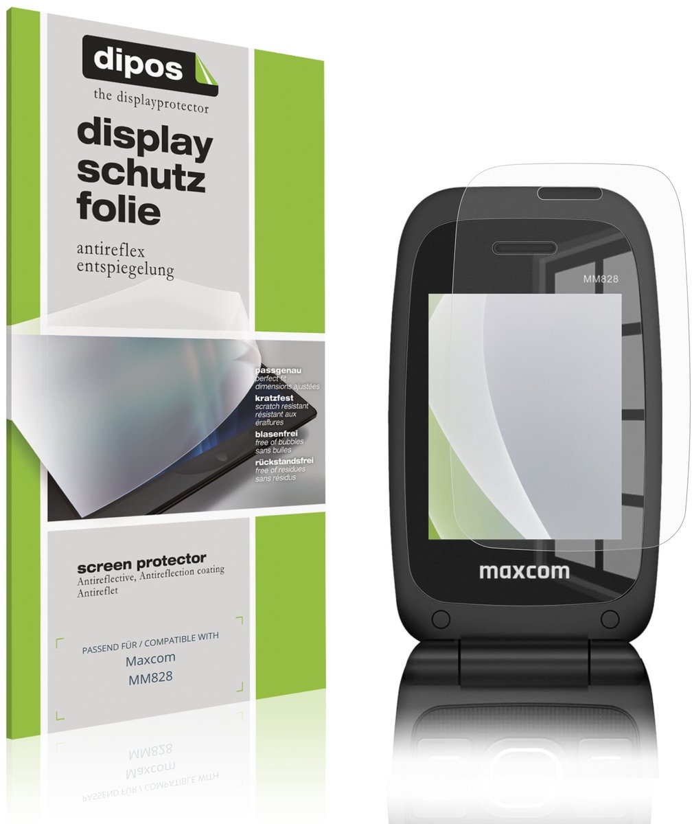 dipos – 4x Matte Beschermfolie geschikt voor Maxcom MM828 Binnenkant | Krasbestendige & antireflecterende Screenprotector Ultra-Thin