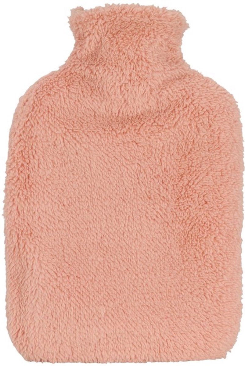 MIJOMA Warmwaterkruik 1,75 Liter - Pluche Knuffel, Roze met Optimale Warmteprestaties