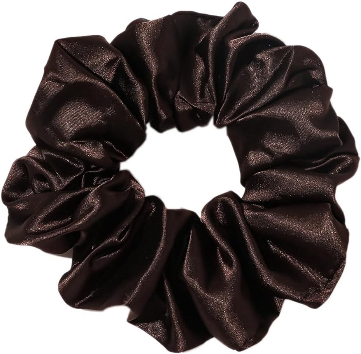 Set van 3 Eenvoudige Scrunchies voor Vrouwen, Elastische Haarbanden, Zachte Haarringen en Accessoires in Bruin voor Dames en Meisjes